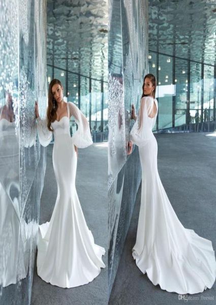 romantic mermaid wedding dresses sweetheart long sleeves backless sweep train satin plus size wedding dress bridal gowns vestidos 4351067, White
romantic mermaid wedding dresses sweetheart long sleeves backless sweep train satin plus size wedding dress bridal gowns vestidos 4351067, White