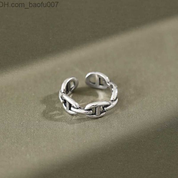 band rings s925 sterling silver ring fashion versatile simple pig nose letter temperament open couple jewelry gift for lovers z230629
band rings s925 sterling silver ring fashion versatile simple pig nose letter temperament open couple jewelry gift for lovers z230629