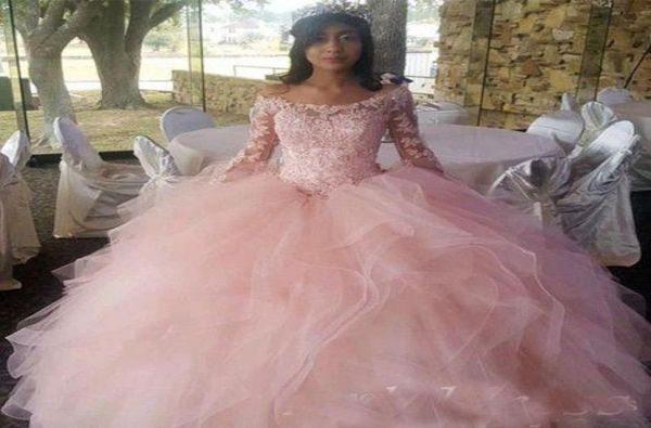 cascading ruffles ball gown quinceanera dresses long sleeve hollow back illusion bodice sweep train applique prom party gowns swee7944541, Blue;red
cascading ruffles ball gown quinceanera dresses long sleeve hollow back illusion bodice sweep train applique prom party gowns swee7944541, Blue;red