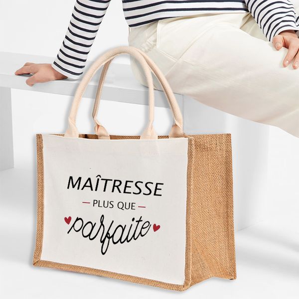 shopping bags thank you mistress print jute with handles bag large capacity tote for diy beach wedding teacher day gift 230628
shopping bags thank you mistress print jute with handles bag large capacity tote for diy beach wedding teacher day gift 230628
