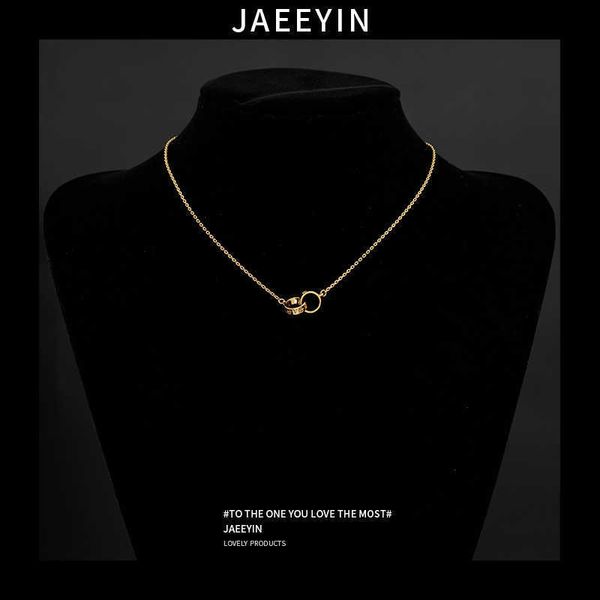 original designer jewelry carti same style necklace plated with true gold double ring buckle love inscription small fragrance light luxury s, Silver
original designer jewelry carti same style necklace plated with true gold double ring buckle love inscription small fragrance light luxury s, Silver