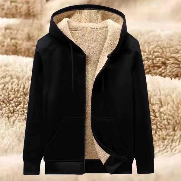 autumn and winter plush thickened sweater men's cashmere jacket loose hooded cardigan student trend warm, Black
autumn and winter plush thickened sweater men's cashmere jacket loose hooded cardigan student trend warm, Black