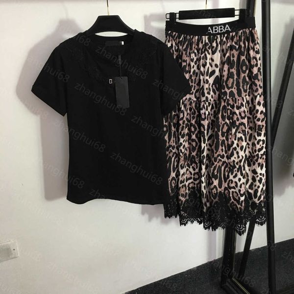 23ss womens designer clothing skirt set lace lace short sleeve t-shirt leopard print high waisted skirt sets womens clothing, White
23ss womens designer clothing skirt set lace lace short sleeve t-shirt leopard print high waisted skirt sets womens clothing, White