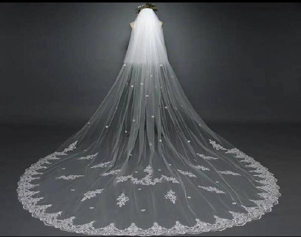 two layers long bridal veils white tulle lace applique wedding dress veil for wedding accessories6099319, Black
two layers long bridal veils white tulle lace applique wedding dress veil for wedding accessories6099319, Black