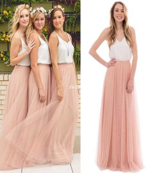 two tone country wedding boho bridesmaid dress tulle v neck long party prom gowns plus size maid of honor dresses6345601, White;pink
two tone country wedding boho bridesmaid dress tulle v neck long party prom gowns plus size maid of honor dresses6345601, White;pink