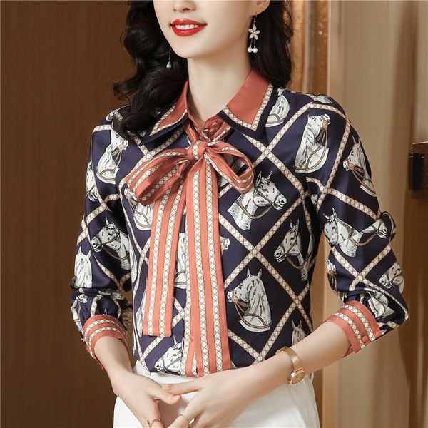 2023 designer shirt silk womens button down animal print chic long sleeve utility blouses back to school casual lapel lace up bow satin plu, White
2023 designer shirt silk womens button down animal print chic long sleeve utility blouses back to school casual lapel lace up bow satin plu, White