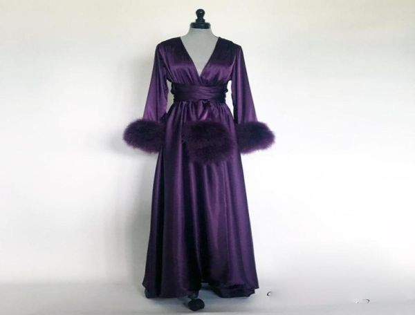purple feather night robe long sleeves custom made fur satin party sleepwear nightgowns robes with belt7865972, Black
purple feather night robe long sleeves custom made fur satin party sleepwear nightgowns robes with belt7865972, Black