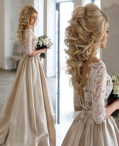 champagne satin white lace plunging vneck wedding dresses empire waist 2022 half long sleeves ruched vestidos de novia wedding go3983057
champagne satin white lace plunging vneck wedding dresses empire waist 2022 half long sleeves ruched vestidos de novia wedding go3983057
