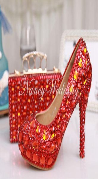 glitter red crystal bridal wedding dress shoes party evening dress shoes party prom high heels with matching crystal clutch bag2408127, Black
glitter red crystal bridal wedding dress shoes party evening dress shoes party prom high heels with matching crystal clutch bag2408127, Black