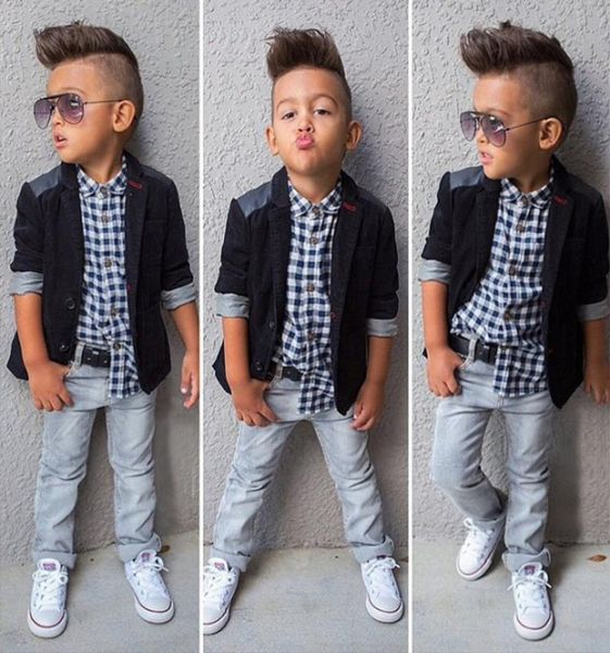 baby boys gentlemen suit coatplaid shirtjeans 3 pieces clothing sets kids designer boutique clothes children outfits c62859493967, White
baby boys gentlemen suit coatplaid shirtjeans 3 pieces clothing sets kids designer boutique clothes children outfits c62859493967, White
