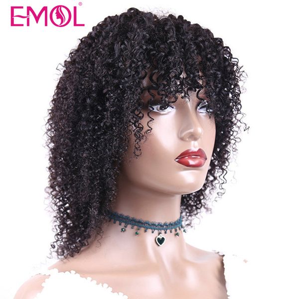 synthetic s peruvian short kinky curly human hair with bangs remy full machine made for women 816 inch 230629, Black
synthetic s peruvian short kinky curly human hair with bangs remy full machine made for women 816 inch 230629, Black