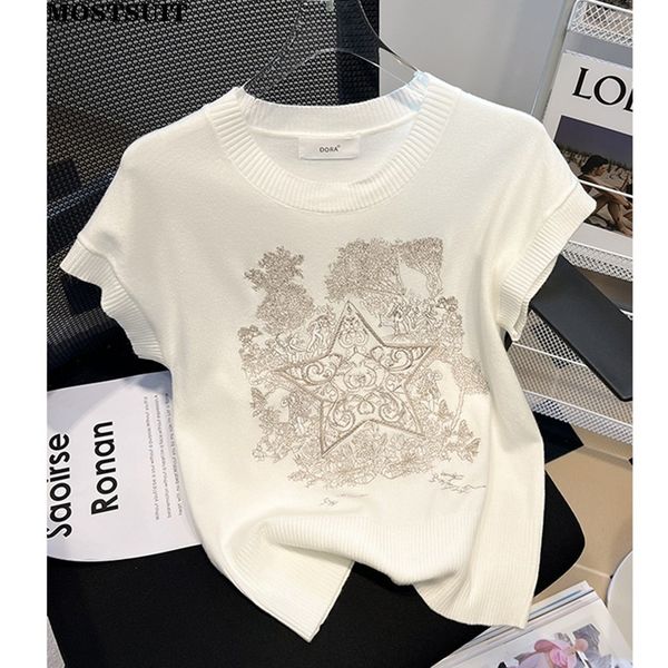 men s t shirts summer embroidery korean fashion knit sweater vest women vintage sleeveless round neck pullover ladie s sweaters 2023 230629, White;black
men s t shirts summer embroidery korean fashion knit sweater vest women vintage sleeveless round neck pullover ladie s sweaters 2023 230629, White;black