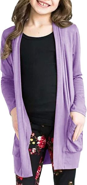 young girls floral kimono cover ups cardigan with elbow patch and pockets, Blue
young girls floral kimono cover ups cardigan with elbow patch and pockets, Blue