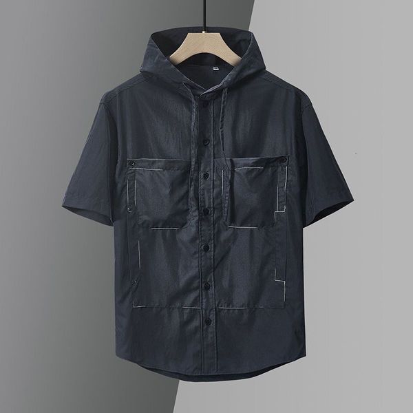 men s polos shirt men s summer fashion casual loose short sleeve brand half hooded thin coat men 230629, White;black
men s polos shirt men s summer fashion casual loose short sleeve brand half hooded thin coat men 230629, White;black