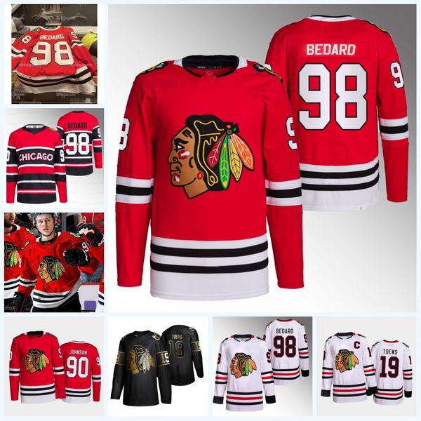 #98 connor bedard reverse retro hockey jersey #19 jonathan toews taylor hall 90 tyler johnson oliver moore anders bjork joey anderson seth j, Black;red
#98 connor bedard reverse retro hockey jersey #19 jonathan toews taylor hall 90 tyler johnson oliver moore anders bjork joey anderson seth j, Black;red