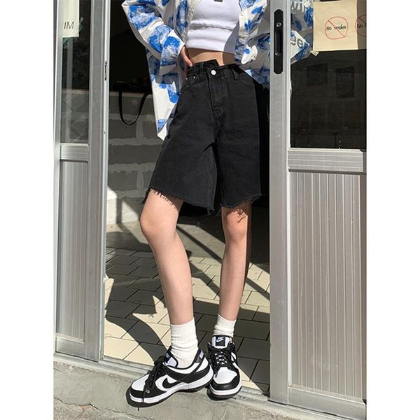 dresses black woman's thin short jeans high waist denim shorts baggy street design wide leg straight summer babes jean fivepoint pants, White;black
dresses black woman's thin short jeans high waist denim shorts baggy street design wide leg straight summer babes jean fivepoint pants, White;black