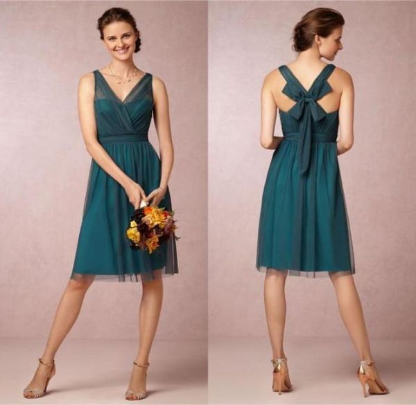 a line v neck knee length teal color bridesmaid dresses 2019 short vintagetulle satin bow cocktail party gownsn9123496, White;pink
a line v neck knee length teal color bridesmaid dresses 2019 short vintagetulle satin bow cocktail party gownsn9123496, White;pink
