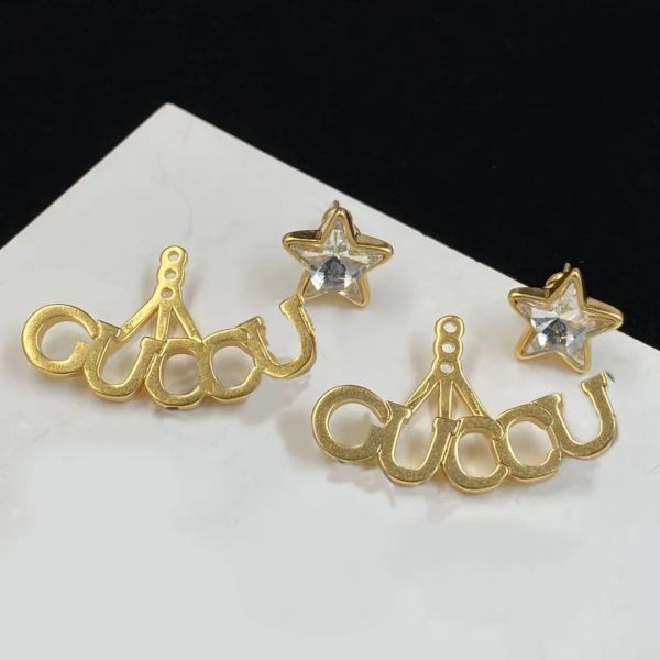 charm earrings new women's fashion luxury brand designer diamond star letter pendant detachable earrings women wedding party, Silver
charm earrings new women's fashion luxury brand designer diamond star letter pendant detachable earrings women wedding party, Silver