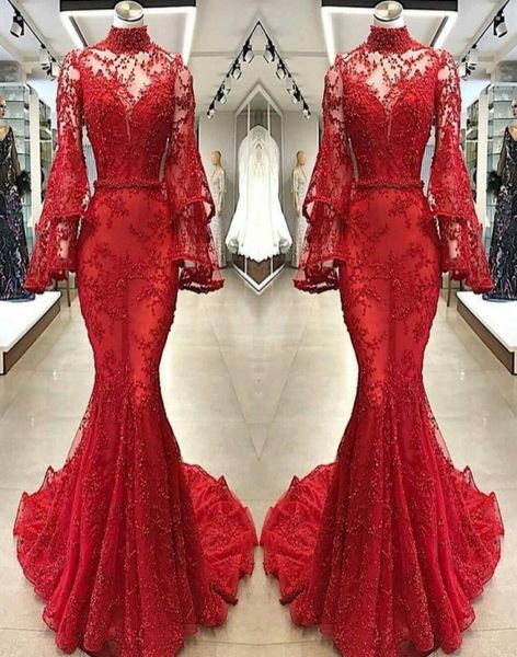 red lace mermaid evening dresses illusion poet long sleeves high neck appliqued beaded long party pageant gowns prom dress1189874, Black;red
red lace mermaid evening dresses illusion poet long sleeves high neck appliqued beaded long party pageant gowns prom dress1189874, Black;red