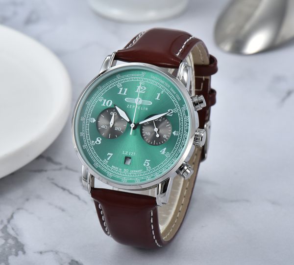 2023 zeppelin new designer movement watches men luxury mens watch multi-function chronograph montre clocks ing, Slivery;brown
2023 zeppelin new designer movement watches men luxury mens watch multi-function chronograph montre clocks ing, Slivery;brown