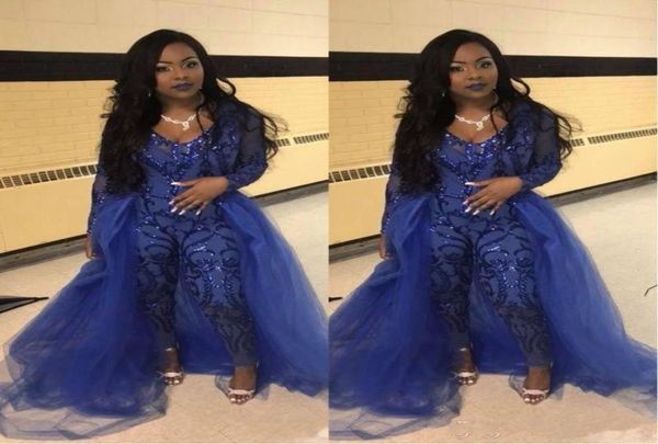 royal blue jumpsuit prom dresses with overskirts v neck long sleeve sequined evening gowns plus size african pageant pants party w2572024, Black
royal blue jumpsuit prom dresses with overskirts v neck long sleeve sequined evening gowns plus size african pageant pants party w2572024, Black