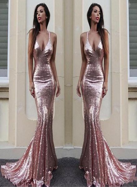 rose gold mermaid bridesmaid dresses for wedding simple sequined halter maid of honor gowns custom made long bridesmaid6872386, White;pink
rose gold mermaid bridesmaid dresses for wedding simple sequined halter maid of honor gowns custom made long bridesmaid6872386, White;pink