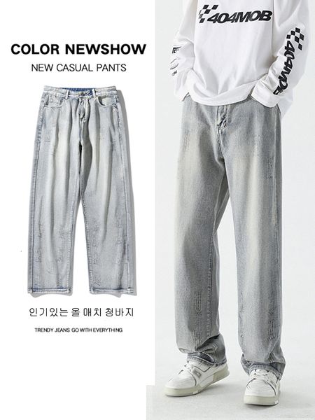 men's jeans light blue wide-leg jeans men korean style straight baggy middle waist pants male gradient trousers size 3xl 230628
men's jeans light blue wide-leg jeans men korean style straight baggy middle waist pants male gradient trousers size 3xl 230628
