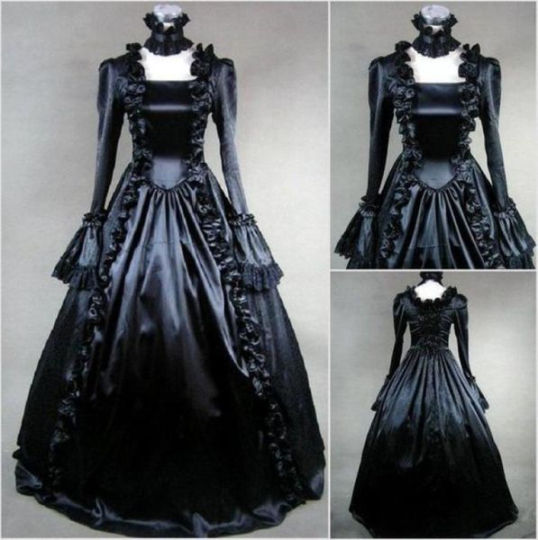 historical fashion baroque black gothic wedding dresses 1800s victorian vampire wedding gowns with long sleeve medieval country br8769240, White
historical fashion baroque black gothic wedding dresses 1800s victorian vampire wedding gowns with long sleeve medieval country br8769240, White