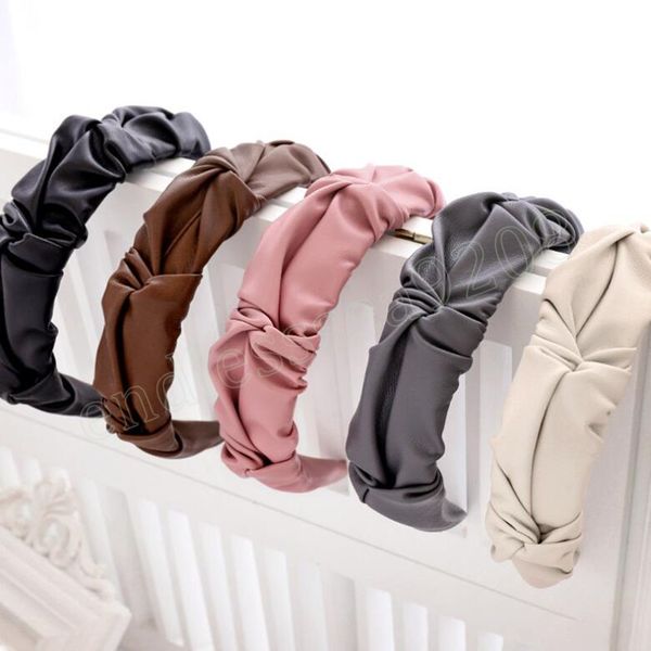 fashion women's hairband solid color pu leather headband pleated turban casual headwear hair accessories, Silver
fashion women's hairband solid color pu leather headband pleated turban casual headwear hair accessories, Silver