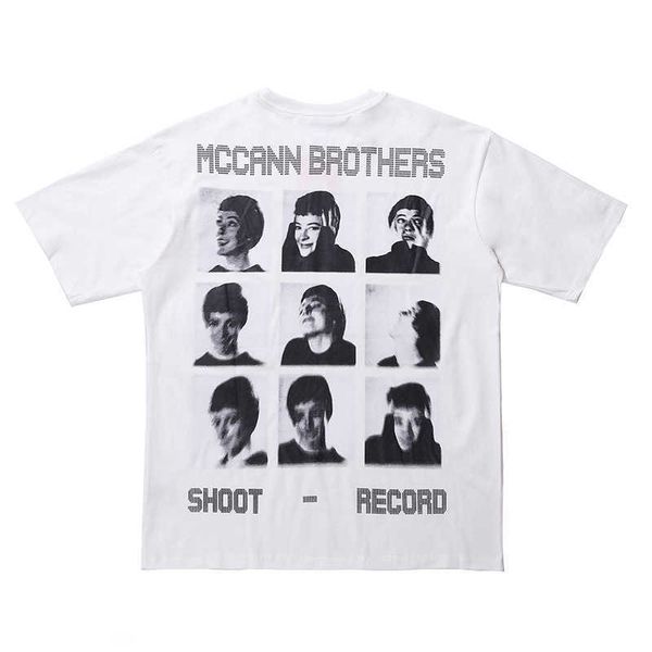 street high dark style portrait print short sleeve t-shirt men's loose small fashion couple casual stussys 1 qa97, White;black
street high dark style portrait print short sleeve t-shirt men's loose small fashion couple casual stussys 1 qa97, White;black