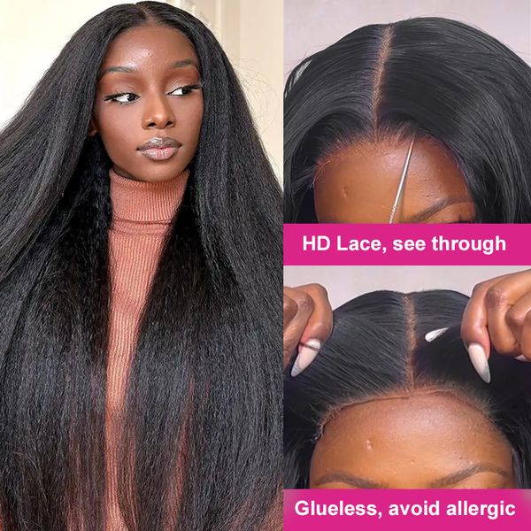 lace s pre cut 13x4 hd frontal wear and go glueless yaki kinky straight human hair plucked 4x6 clre 230629, Black;brown
lace s pre cut 13x4 hd frontal wear and go glueless yaki kinky straight human hair plucked 4x6 clre 230629, Black;brown
