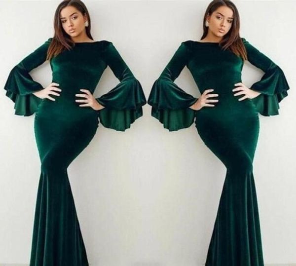 2019 velvet dark green evening dress elegant arabic dubai flare long sleeves holiday women wear formal party prom gown custom made7698304, Black;red
2019 velvet dark green evening dress elegant arabic dubai flare long sleeves holiday women wear formal party prom gown custom made7698304, Black;red