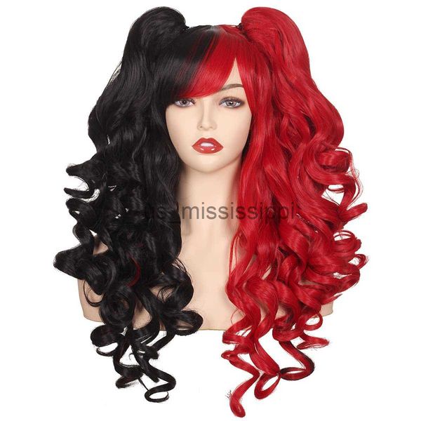 cosplay wigs kyo long curly cosplay wig with 2 ponytails for women half black half red hair for harley quinn x0629
cosplay wigs kyo long curly cosplay wig with 2 ponytails for women half black half red hair for harley quinn x0629