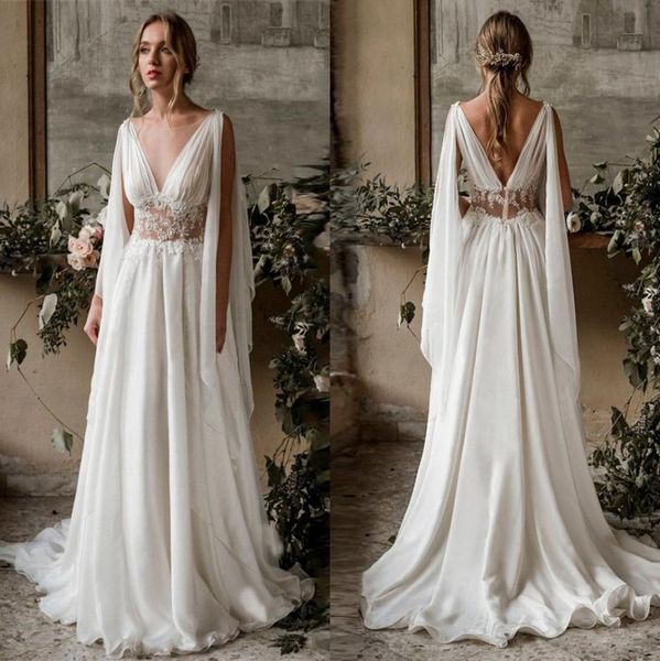deep v neck see through waist wedding dress applique beaded flowing shawl chiffon ruched wedding dresses bridal gowns5164094, White
deep v neck see through waist wedding dress applique beaded flowing shawl chiffon ruched wedding dresses bridal gowns5164094, White