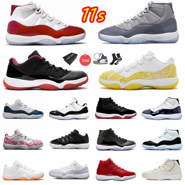 with box 11 cherry 11s basketball shoes men women cement grey yellow snakeskin midnight navy pure violet cap and gown bred jumpman 11 sports
with box 11 cherry 11s basketball shoes men women cement grey yellow snakeskin midnight navy pure violet cap and gown bred jumpman 11 sports