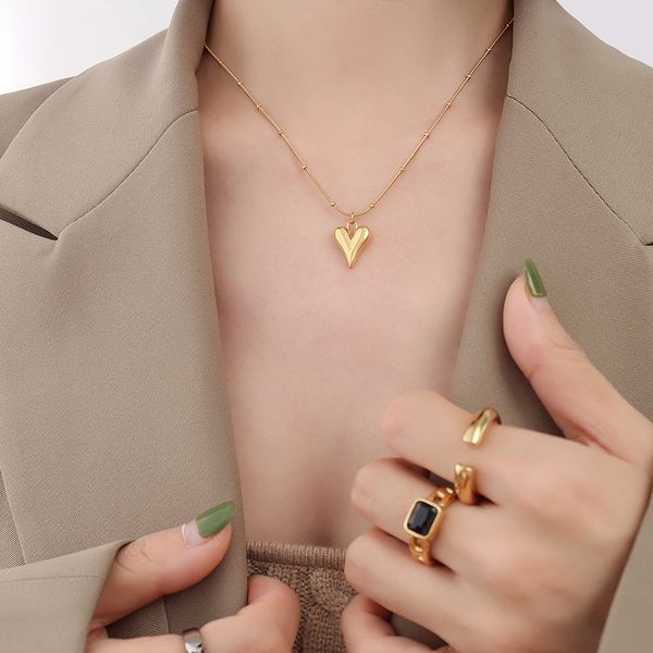 fashion luxury pendant necklace designer 18k gold plated jewelry sweet heart chains stylish necklaces for women party lady ins daily jewelle, Silver
fashion luxury pendant necklace designer 18k gold plated jewelry sweet heart chains stylish necklaces for women party lady ins daily jewelle, Silver