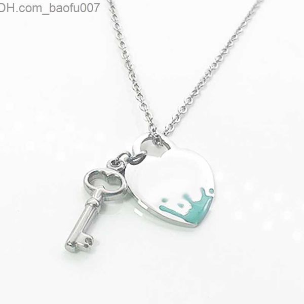 pendant necklaces key heart necklace female stainless steel couple big blue pink green pendant jewelry for neck gift for girlfriend accessor, Silver
pendant necklaces key heart necklace female stainless steel couple big blue pink green pendant jewelry for neck gift for girlfriend accessor, Silver