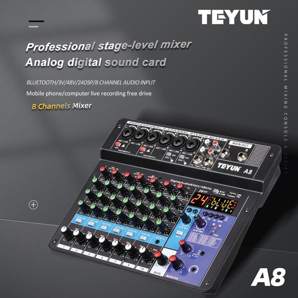dresses 8 6 4 channel sound card audio mixer sound board console desk system interface usb bluetooth power stereo for pc computer, White;black
dresses 8 6 4 channel sound card audio mixer sound board console desk system interface usb bluetooth power stereo for pc computer, White;black