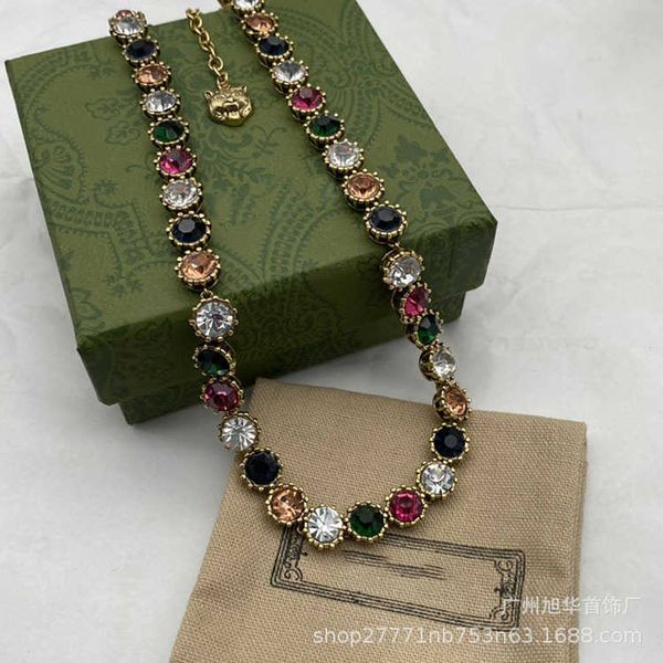 2023 g family/gu family new vintage fashion diamond necklace bracelet versatile simple tiger head and tail, Silver
2023 g family/gu family new vintage fashion diamond necklace bracelet versatile simple tiger head and tail, Silver