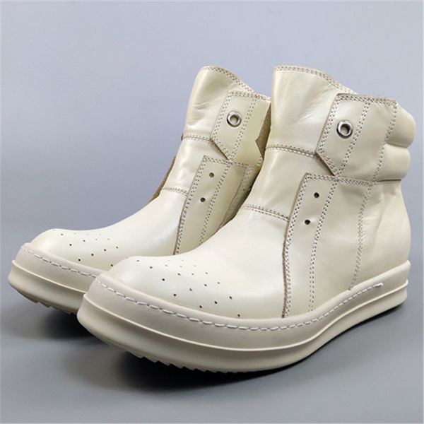 men ankle boots genuine leather big size fashion sneakers high street style men flat shoes p15d50, Black
men ankle boots genuine leather big size fashion sneakers high street style men flat shoes p15d50, Black