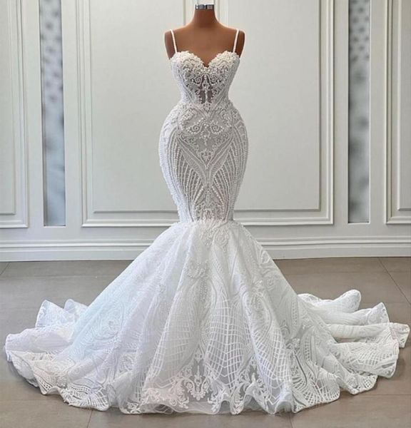 pearls mermaid wedding dresses lace appliques spaghetti straps bridal gown custom made sleeveless new design wedding gowns6633311, White
pearls mermaid wedding dresses lace appliques spaghetti straps bridal gown custom made sleeveless new design wedding gowns6633311, White