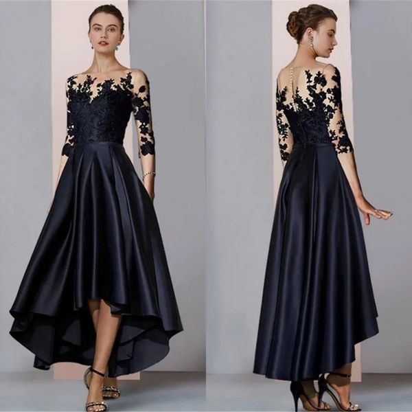 navy blue high low mother dresses a line sheer 3/4 long sleeve appliques satin cocktail prom gowns custom made, Black;red
navy blue high low mother dresses a line sheer 3/4 long sleeve appliques satin cocktail prom gowns custom made, Black;red