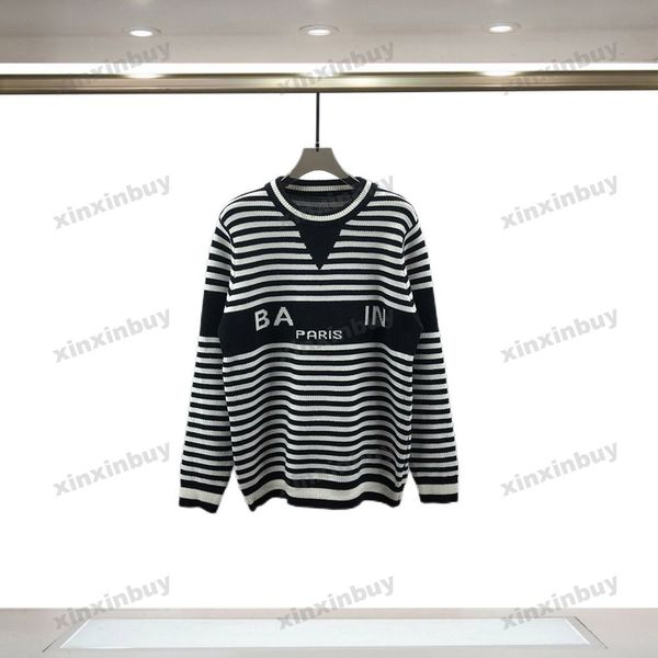 xinxinbuy men women designer sweatshirt hoodie paris stripe jacquard letter sweater paris blue black white s-2xl, Black;brown
xinxinbuy men women designer sweatshirt hoodie paris stripe jacquard letter sweater paris blue black white s-2xl, Black;brown