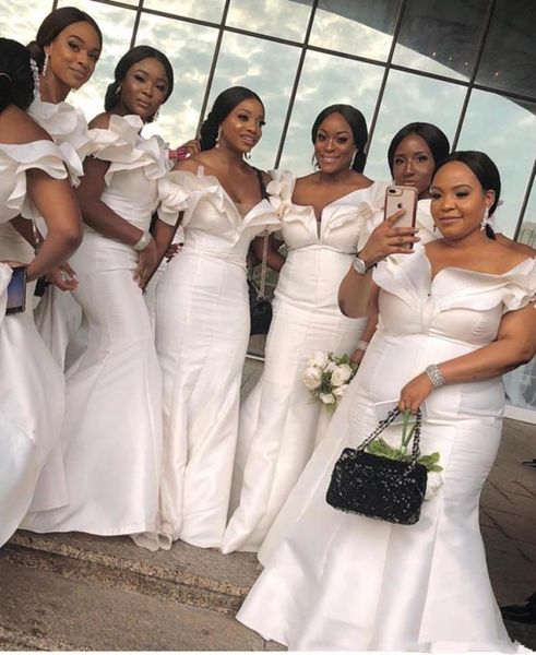 2020 south african mermaid bridesmaid dresses long off shoulder ruffles maid of honor gowns satin cap sleeves plus size wedding gu7829583, White;pink
2020 south african mermaid bridesmaid dresses long off shoulder ruffles maid of honor gowns satin cap sleeves plus size wedding gu7829583, White;pink