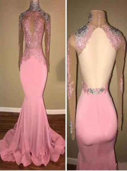 2020 pink mermaid prom dresses high neck backless see through long sleeves lace appliques sequined plus size party dress evening g3237949, Black
2020 pink mermaid prom dresses high neck backless see through long sleeves lace appliques sequined plus size party dress evening g3237949, Black