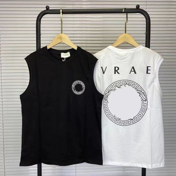 men' tank cotton sleeveless t shirt medusa letters printed off shoulder vest summer casual mens clothing loose breathable gym fitness, White;black
men' tank cotton sleeveless t shirt medusa letters printed off shoulder vest summer casual mens clothing loose breathable gym fitness, White;black