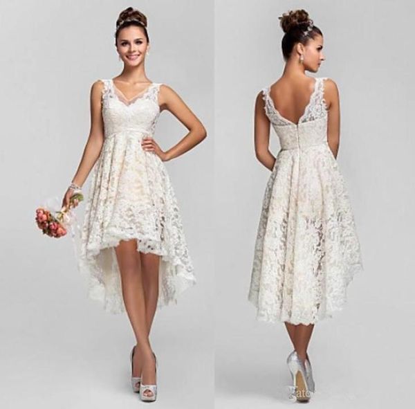 2019 new short lace wedding dresses v neck a line high low country wedding gowns 1950s custom made charming beach garden bridal go5028853, White
2019 new short lace wedding dresses v neck a line high low country wedding gowns 1950s custom made charming beach garden bridal go5028853, White