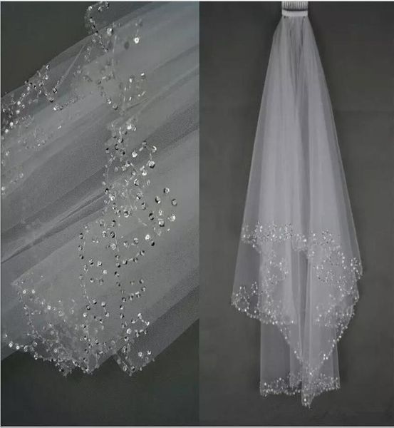 in stock whiteivory bridal wedding veil 2 layer tulle perfect handmade sequins beaded edge hair accessories bridal veils with com4519068, Black
in stock whiteivory bridal wedding veil 2 layer tulle perfect handmade sequins beaded edge hair accessories bridal veils with com4519068, Black