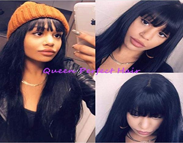 full bangs natural black long silky straight wig with baby hair heat resistant glueless synthetic none lace wigs for fashion black7732958
full bangs natural black long silky straight wig with baby hair heat resistant glueless synthetic none lace wigs for fashion black7732958