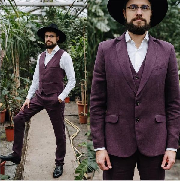 purple men wedding tuxedos sets two button mens tuxedos outfits business formal wear jacket pants suits 3 pieces, Black;gray 
purple men wedding tuxedos sets two button mens tuxedos outfits business formal wear jacket pants suits 3 pieces, Black;gray